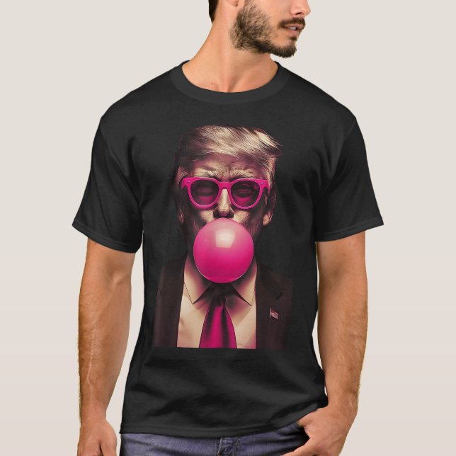 Pink Sungles Trump Bubble Gum Shirt Vote President (Front)
