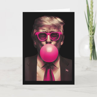 Pink Sungles Trump Bubble Gum Shirt Vote President Card