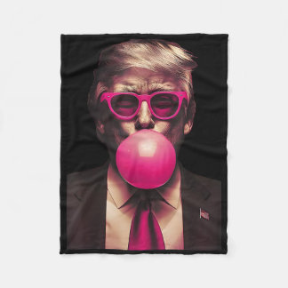Pink Sungles Trump Bubble Gum Shirt Vote President Fleece Blanket