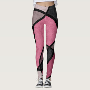 Pink Sunrise , abstract Leggings