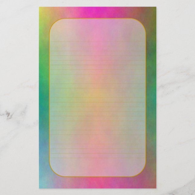 "Pink Sunrise" Fine Lined Stationery (Front)