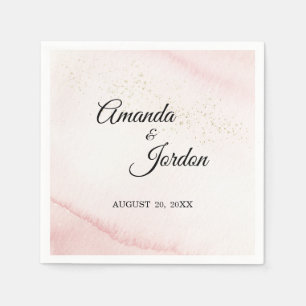 Pink Sunrise Mountain Coordinate Cocktail Napkin