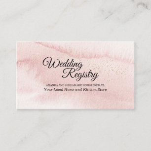 Pink Sunrise Mountain Coordinate Wedding Registry Enclosure Card