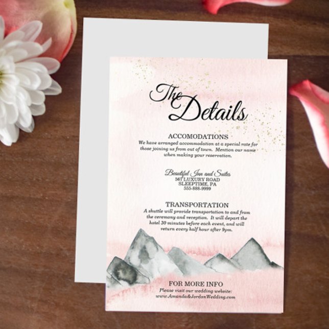 Pink Sunrise Mountain Details Enclosure Card (Creator Uploaded)