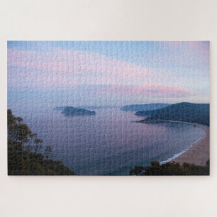 Pink sunset at Pearl Beach, 1014 pieces Jigsaw Puzzle