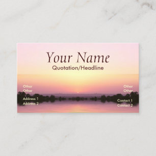 Pink sunset Business Card
