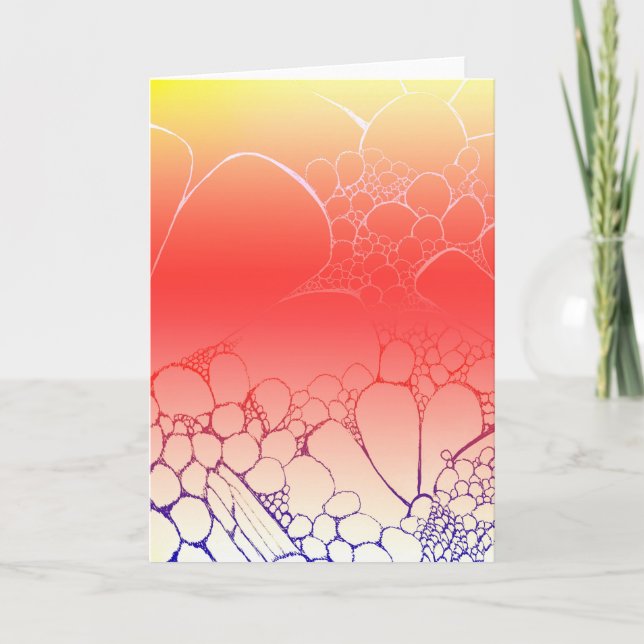 Pink Sunset Daisies Card (Front)
