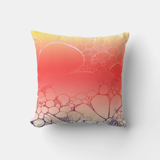 Pink Sunset Daisies Cushion (Front)