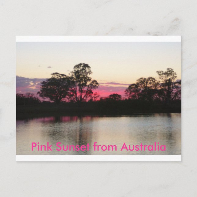 Pink Sunset from Australia Postcard (Front)