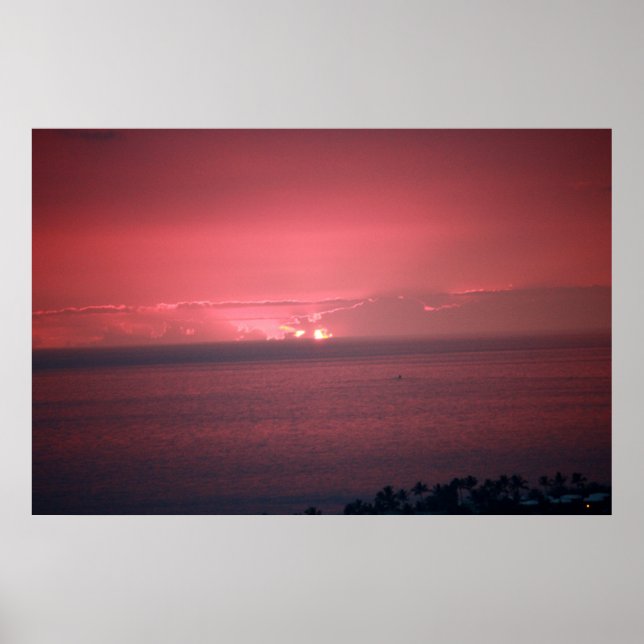 Pink Sunset Sky Poster (Front)
