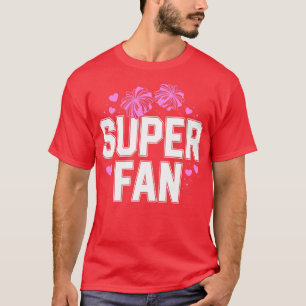 Pink Super Fan Cheerleader Mum Shirt Cheer Mum Gif