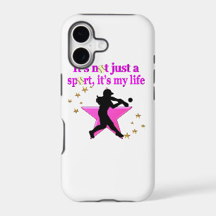 PINK SUPER STAR SOFTBALL IS MY LIFE DESIGN