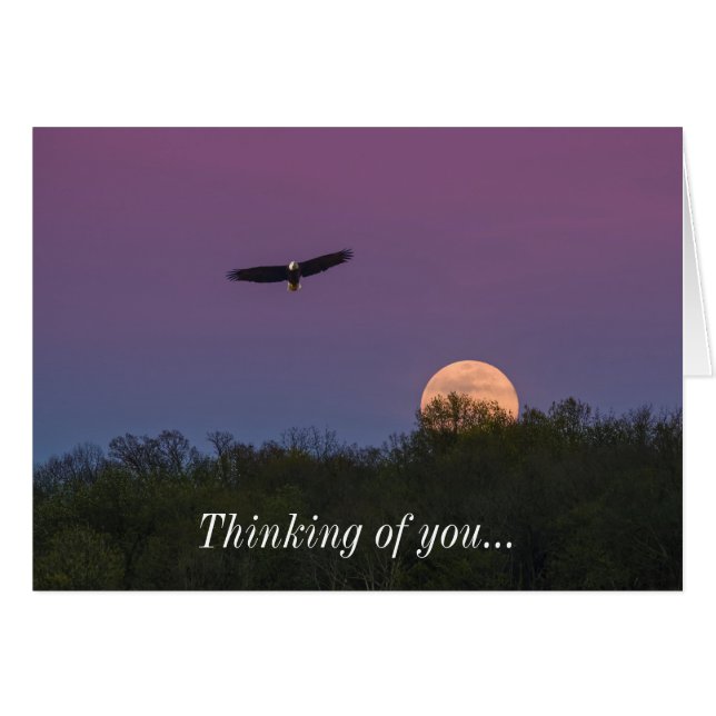 Pink Supermoon Eagle Thinking Of You (Front Horizontal)