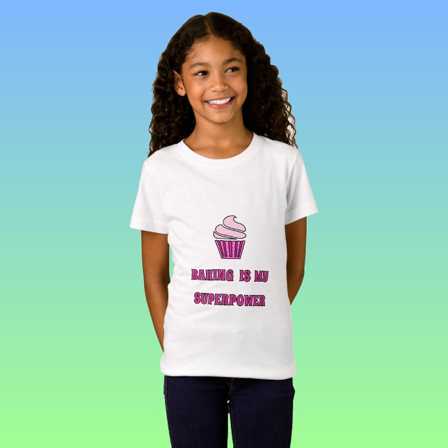 Pink superpower baking cupcake T-Shirt (Creator Uploaded)