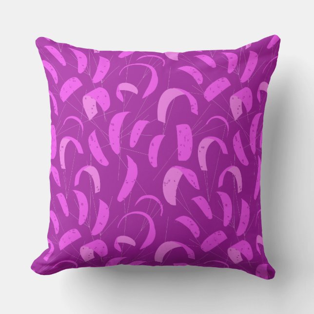 Pink Surfer Girl Kite Surfing Cushion (Front)