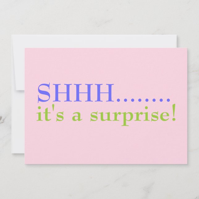 Pink Surprise 50th Birthday Invitation (Back)