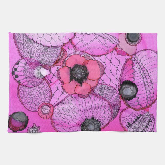 Pink Surprise Kitchen Towel (Horizontal)