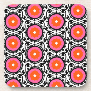 Pink Suzani Pattern Coaster