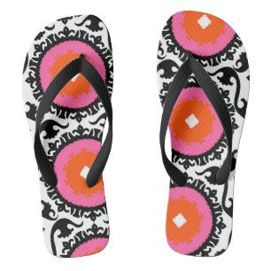 Pink Suzani Pattern Thongs
