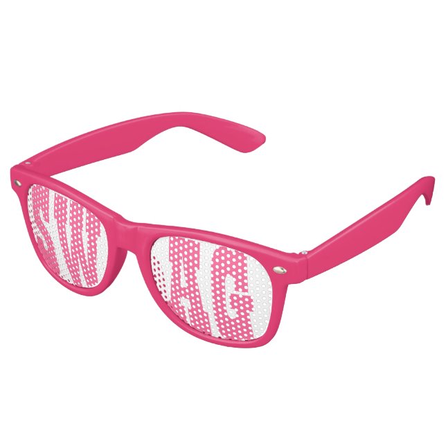 Pink Swag Party Glasses (Angled)