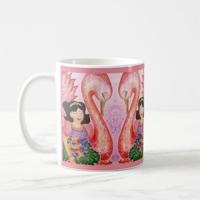 Pink Swan Mug (Left)