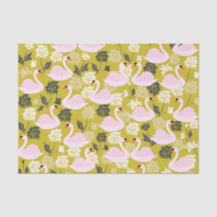 Pink Swan Tissue Paper