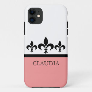 Pink Swanky Fleur De Lis BT iPhone 5 Case