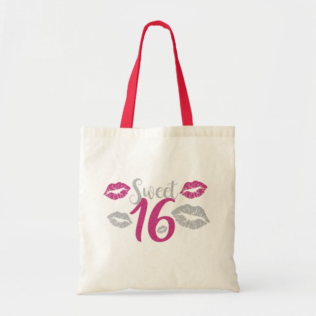 PINK Sweet 16 Tote Bags (Front)