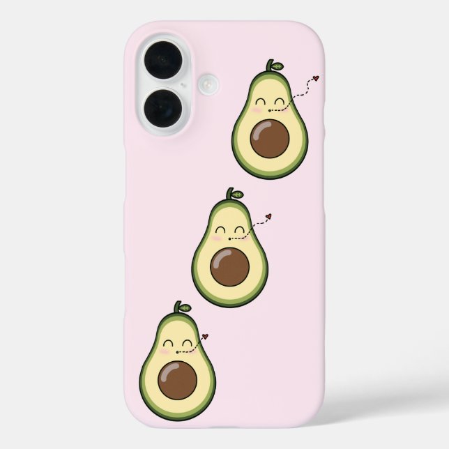 Pink Sweet Avocado Kiss Case-Mate iPhone Case (Back)
