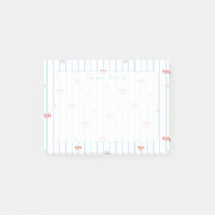 Pink Sweet Bow Custom Post-it Notes