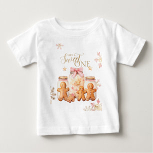 Pink Sweet Gingerbread Christmas Girl Birthday Baby T-Shirt