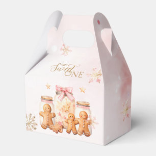 Pink Sweet Gingerbread Christmas Girl Birthday Favour Box