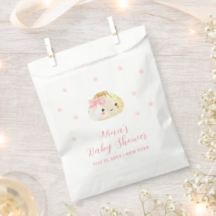 Pink Sweet Little Dumpling Girl Baby Shower  Favour Bag