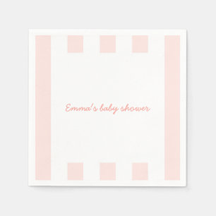 Pink Sweet Little Peach Baby Shower Napkins