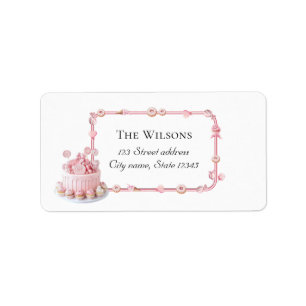 Pink Sweet One Return Address Labels