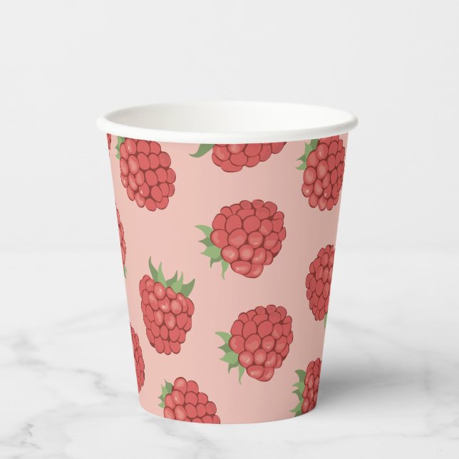 pink sweet raspberry paper cups (Front)