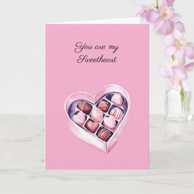 Pink Sweetheart Candy Card (Orchid)