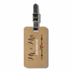 Pink Sweethearts & Arrows Rustic Surname Mr & Mrs