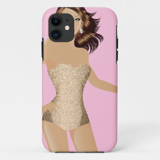 Pink Swimsuit Girl iPhone 5 Barely There™ iPhone 11 Case