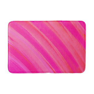 Pink Swirl Abstract Bath Mat