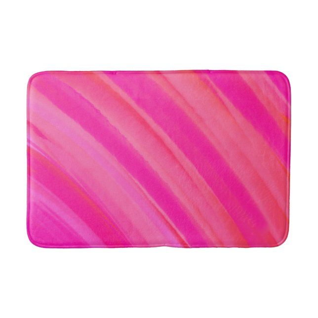 Pink Swirl Abstract  Bath Mat (Front)