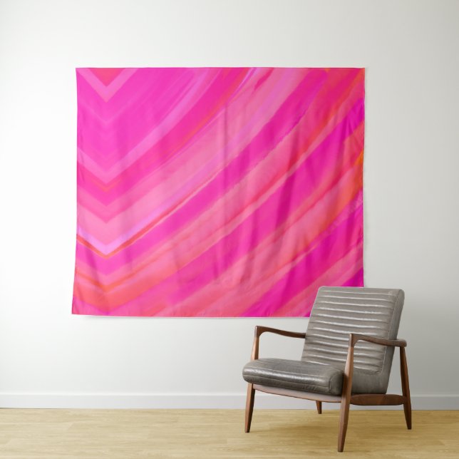 Pink Swirl Abstract  Tapestry (In Situ (Horizontal))