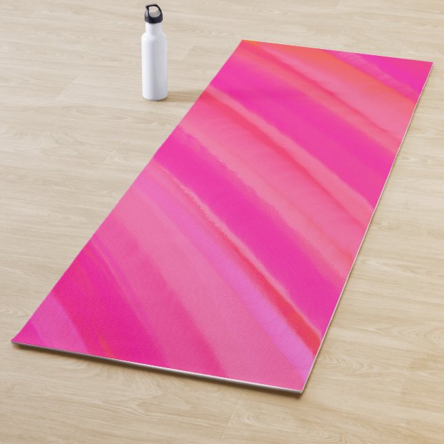 Pink Swirl Abstract  Yoga Mat (In Situ)