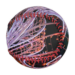 Pink swirl baseball