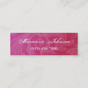 Pink Swirl Girly Grunge Skinny Profile Card