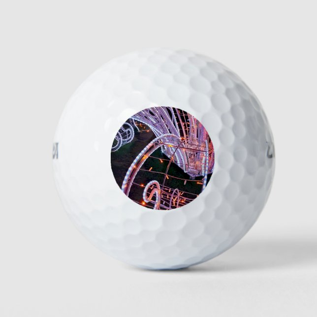 Pink swirl golf balls (Front)
