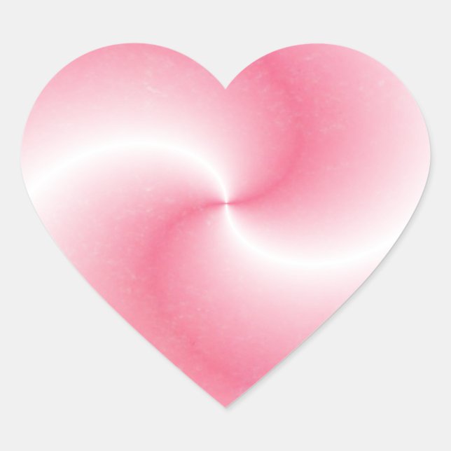 Pink Swirl Heart - Sticker (Front)