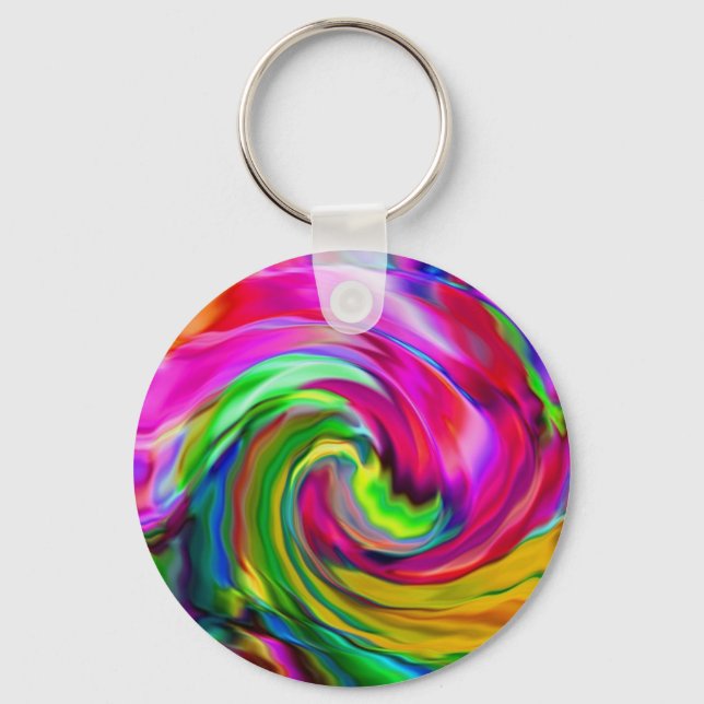 Pink Swirl Keychain (Front)