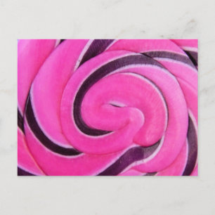 Pink Swirl Lolly Postcard