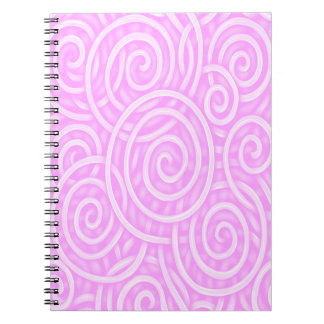Pink Swirl Notebook – Soft Neon Pastel Aesthetic 